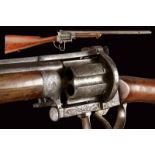 A fine pin-fire revolving rifle by the Merolla brothers