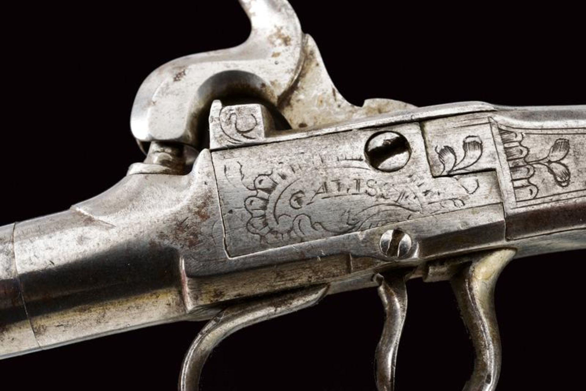 A percussion pocket pistol by Galisse - Bild 4 aus 5
