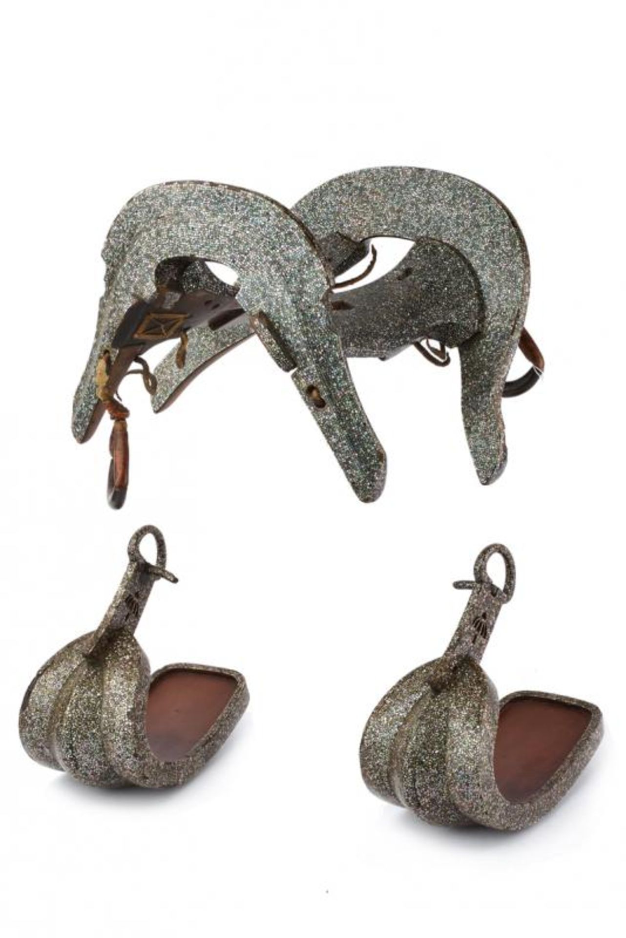 A fine set of Kura (saddle) and Abumi (stirrups)