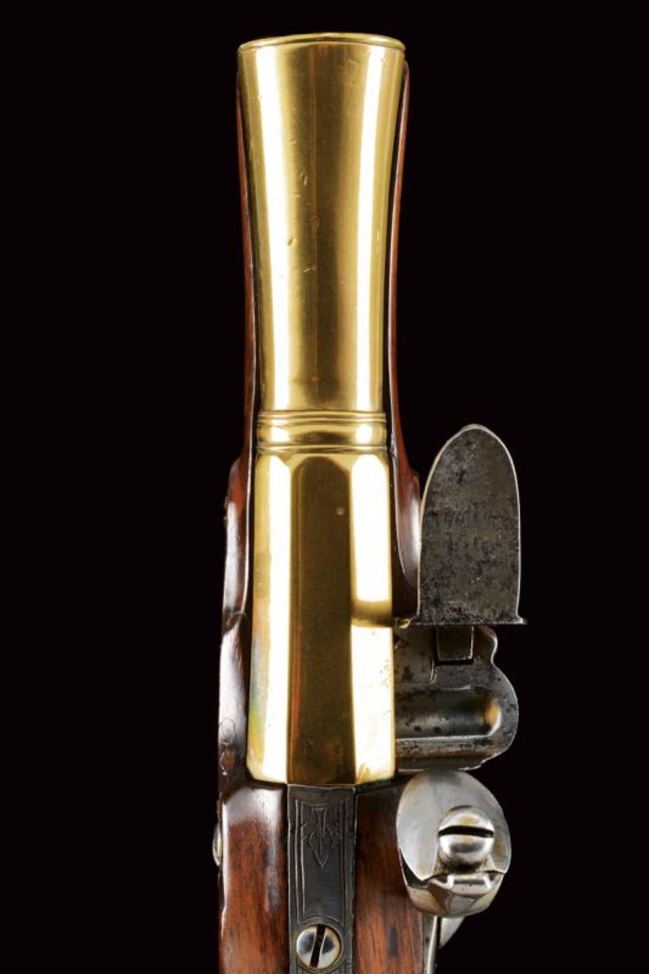 A pair of blunderbuss flintlock pistol for a naval officer - Bild 3 aus 6