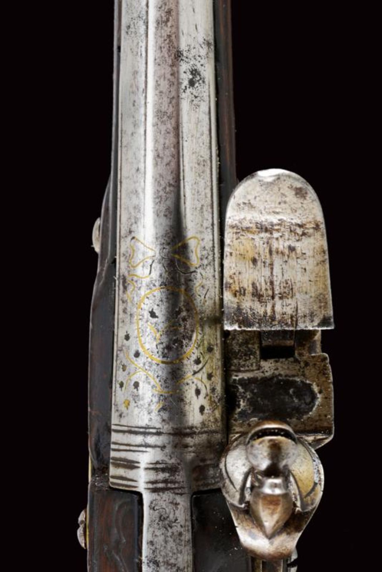 A flintlock pistol signed G.M. Logia (Loggia) - Bild 2 aus 7