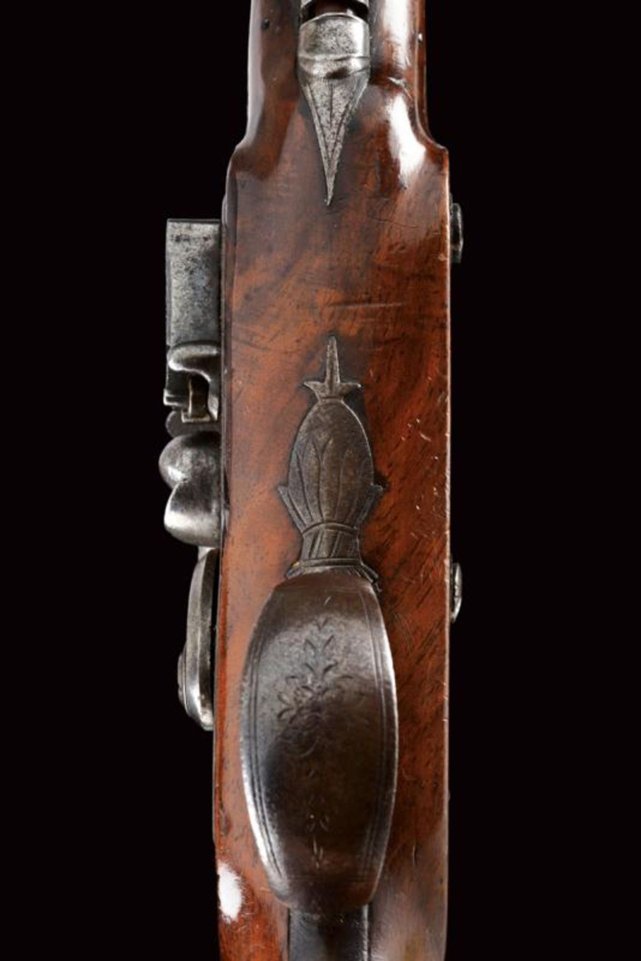 A flintlock pistol with snap bayonet - Bild 5 aus 7