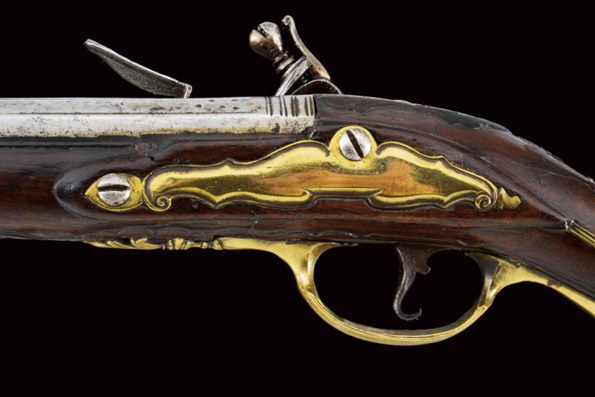 A flintlock pistol signed G.M. Logia (Loggia) - Bild 4 aus 7