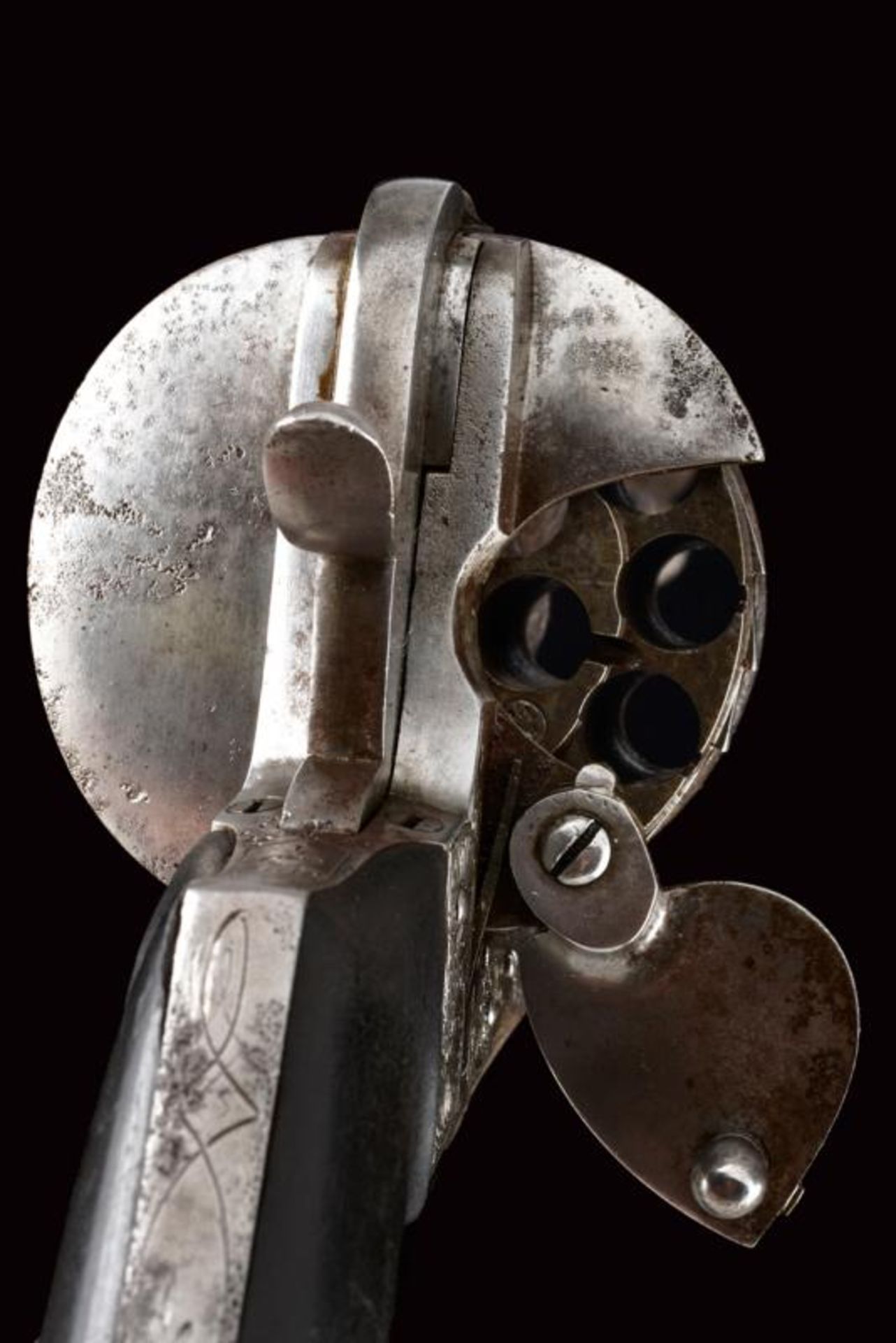 A rare eighteen-shot Lefaucheux pin-fire revolver - Bild 5 aus 9