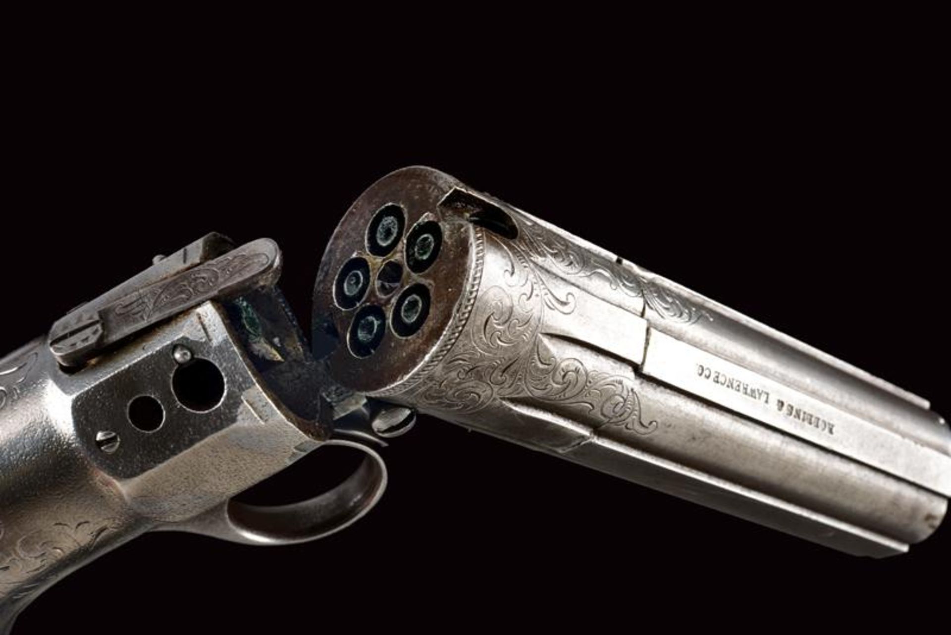 A very scarce percussion pepperbox revolver by Robbins & Lawrence - Bild 4 aus 11