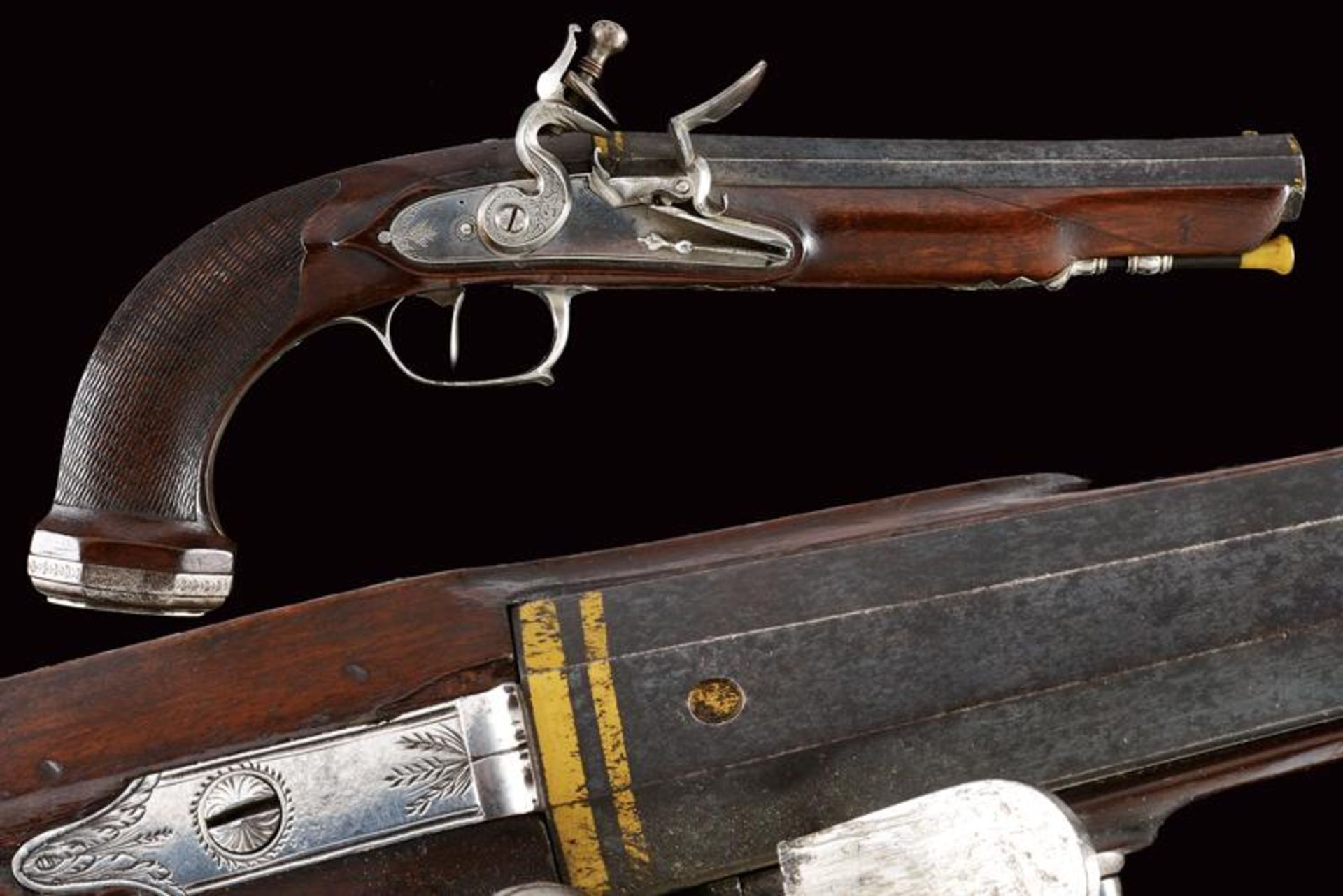 A fine officer's flintlock pistol