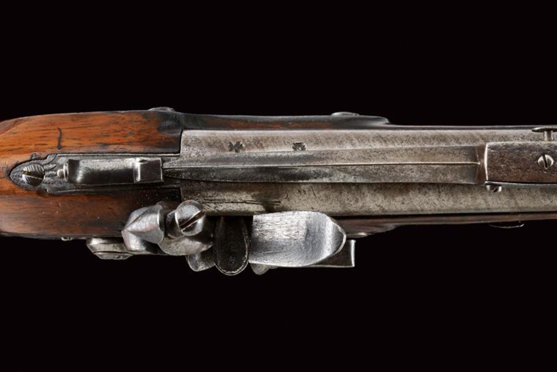 A flintlock pistol with snap bayonet - Bild 3 aus 7