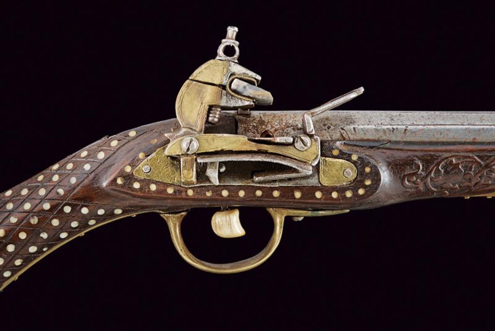 A miquelet flintlock gun - Image 2 of 8