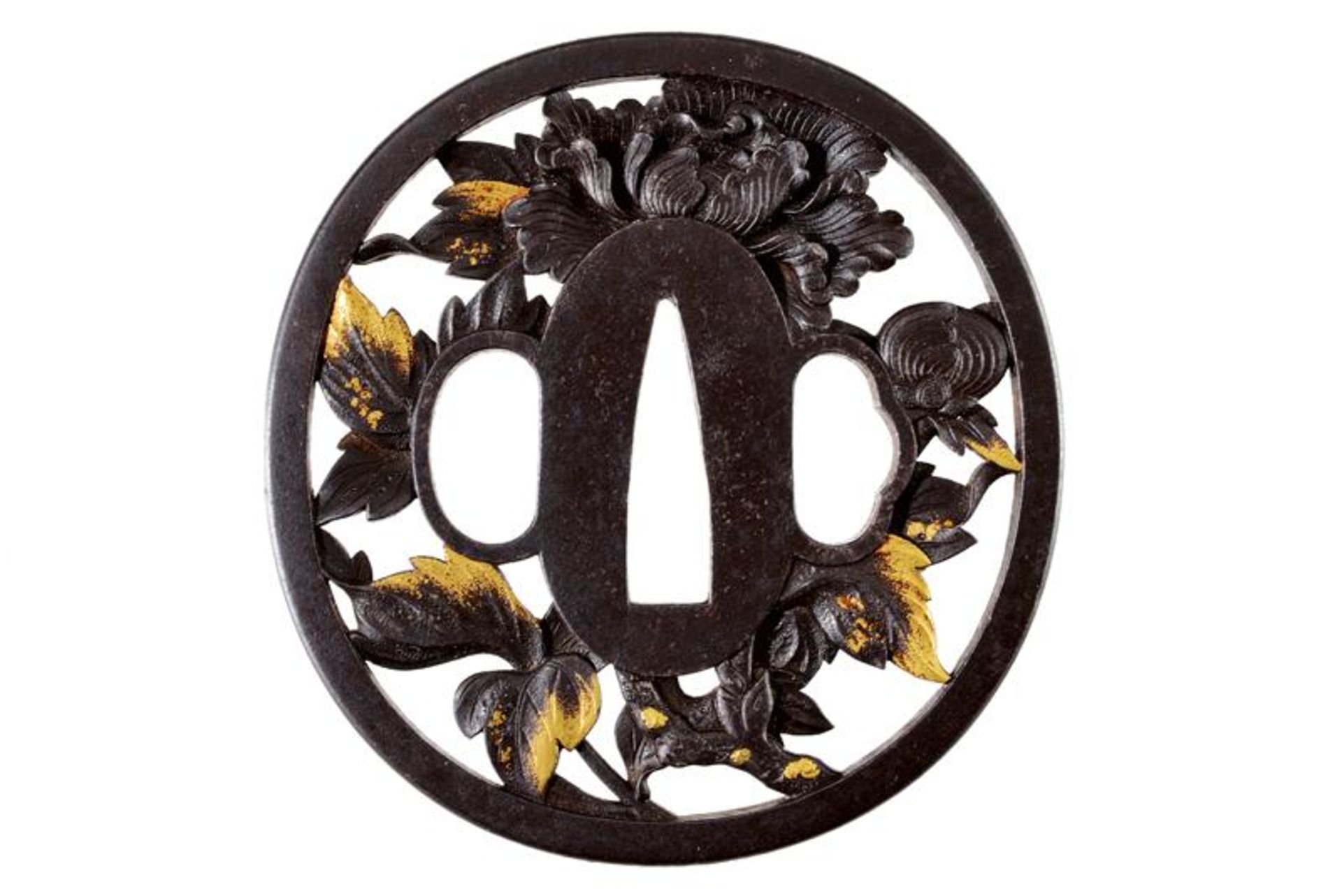 A fine tsuba of the Bushu school