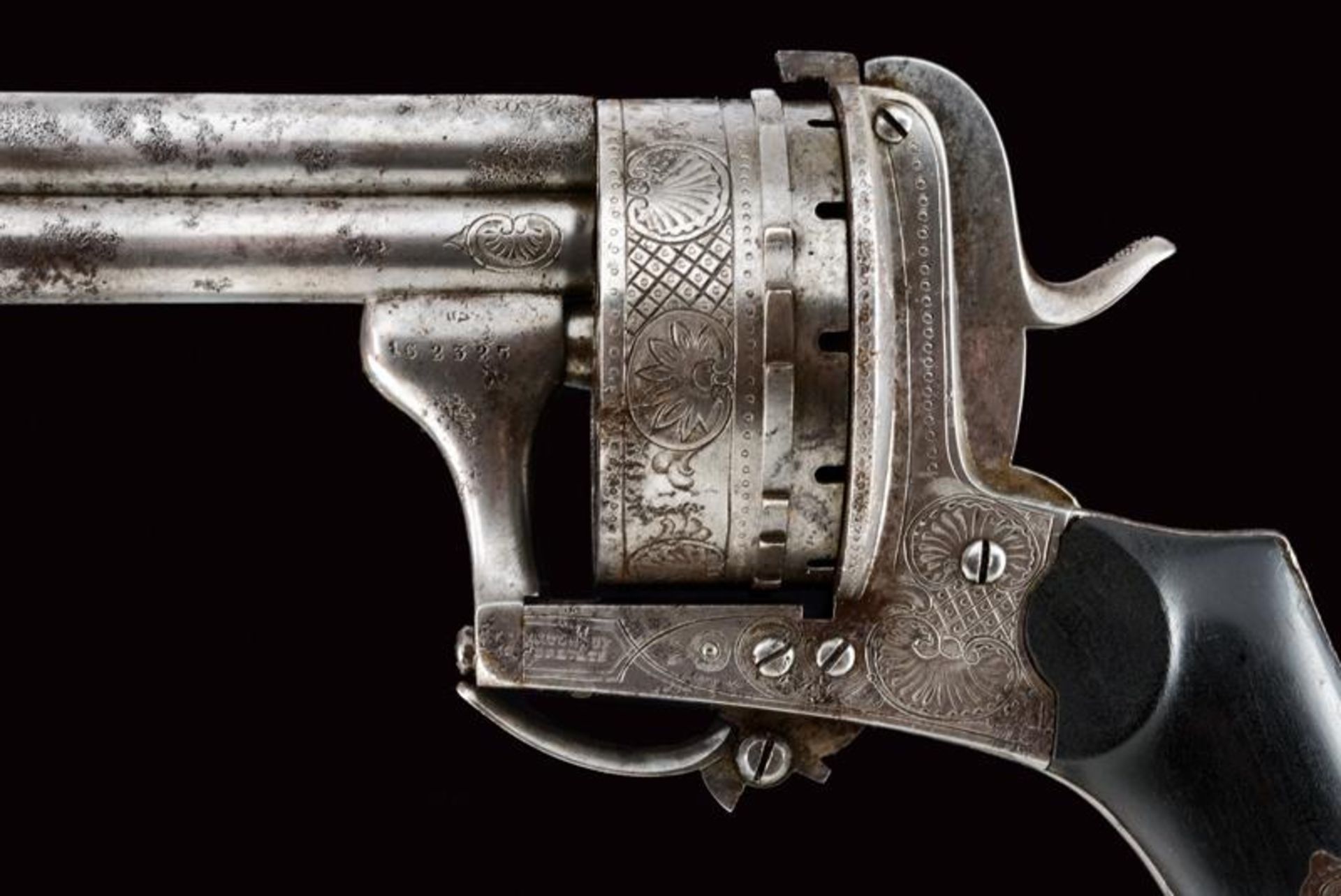 A rare eighteen-shot Lefaucheux pin-fire revolver - Bild 4 aus 9