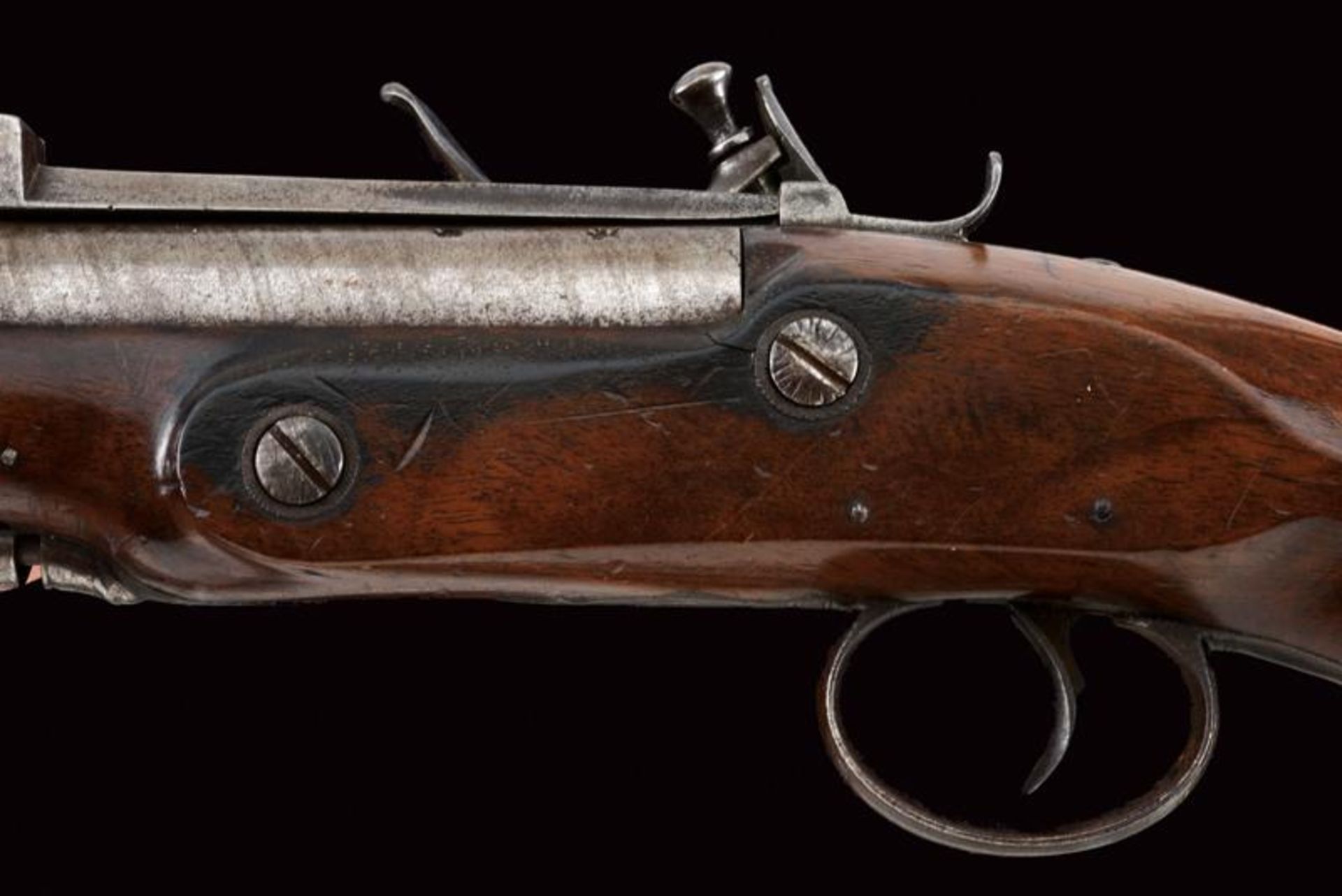 A flintlock pistol with snap bayonet - Bild 4 aus 7