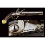 A flintlock pistol signed G.M. Logia (Loggia)