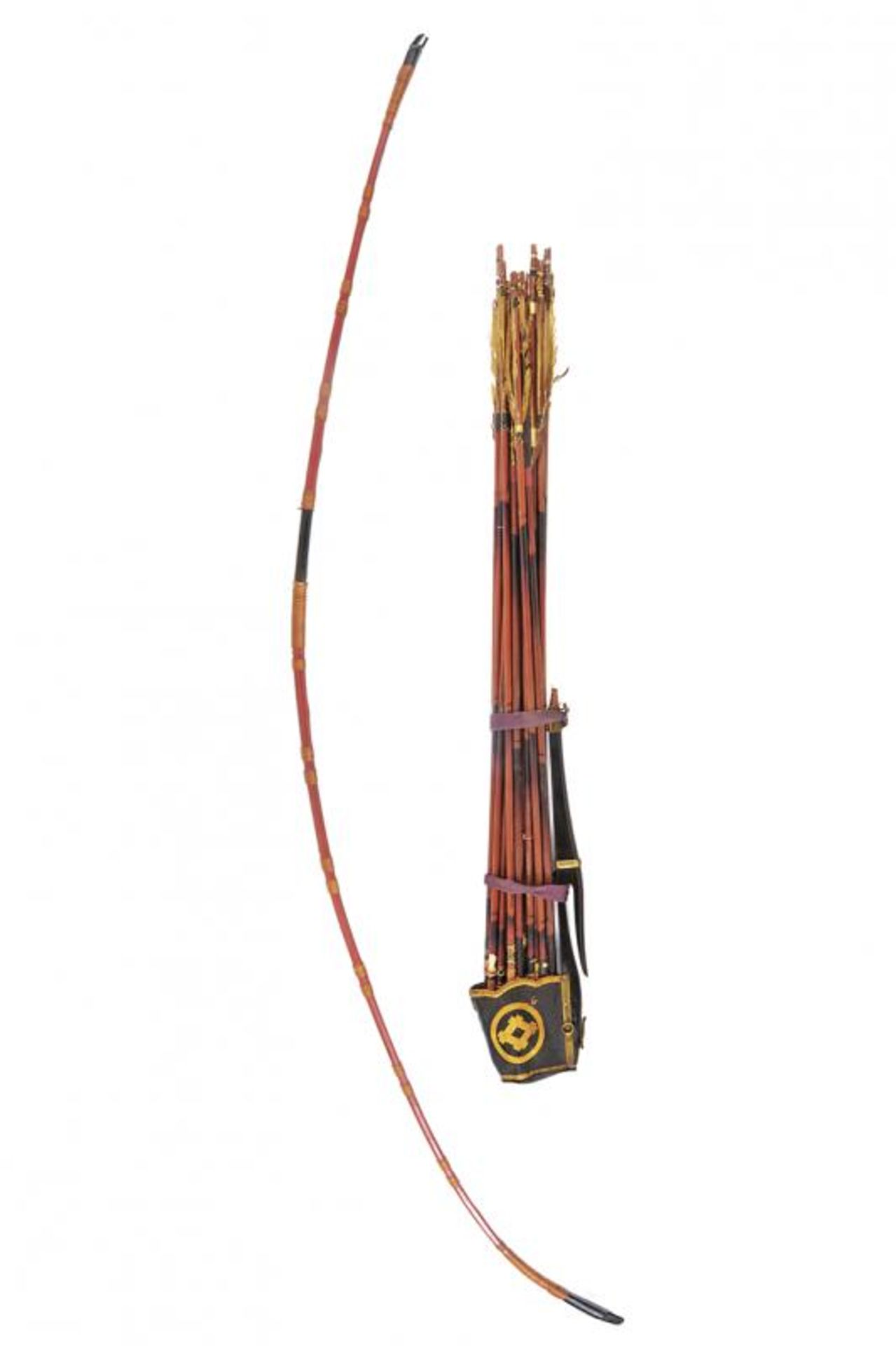 An Ustubo (quiver) with 24 arrows and a yumi (bow) - Bild 7 aus 7