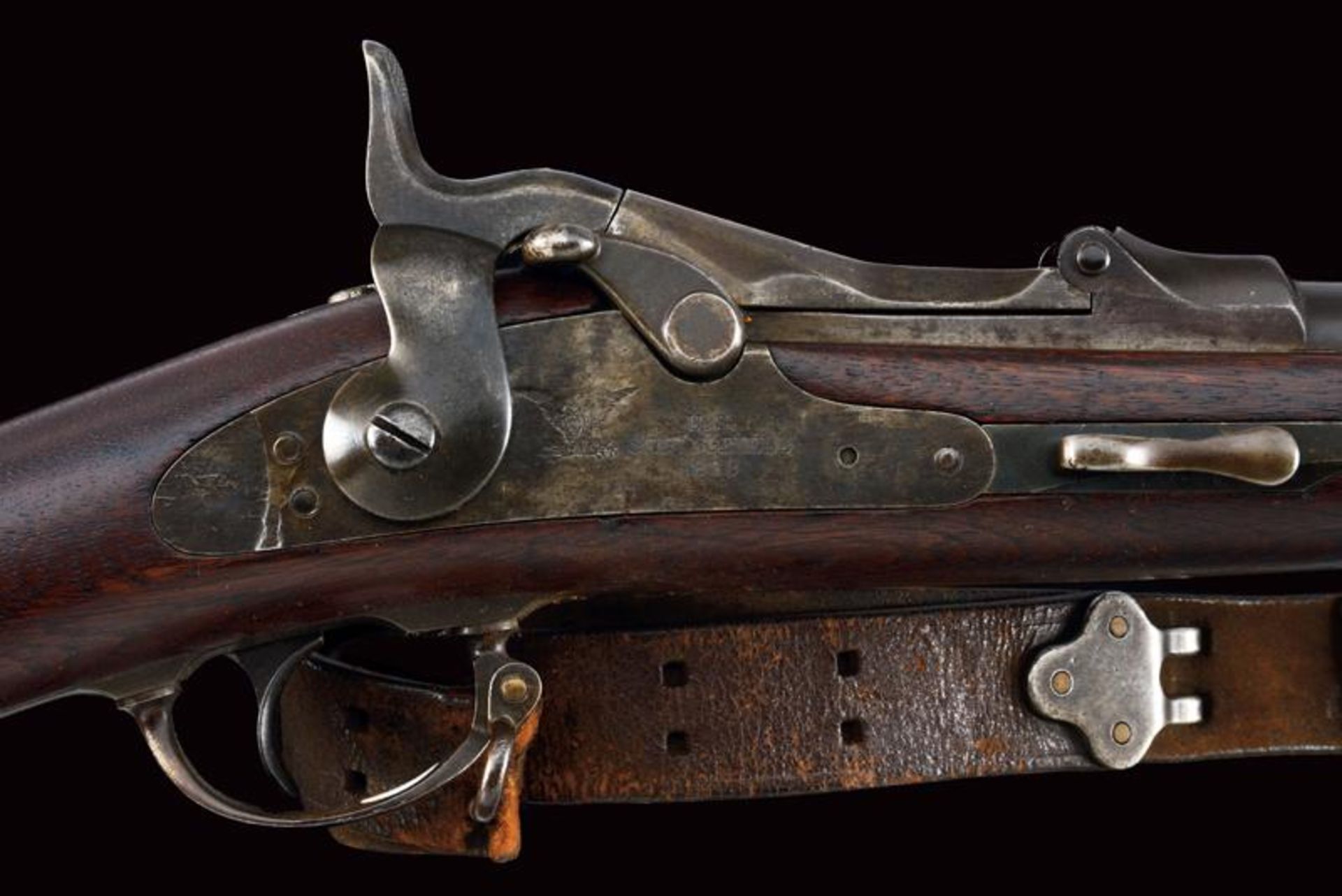 A rare 1873 model Springfield Trapdoor breechloading rifle - Bild 2 aus 10