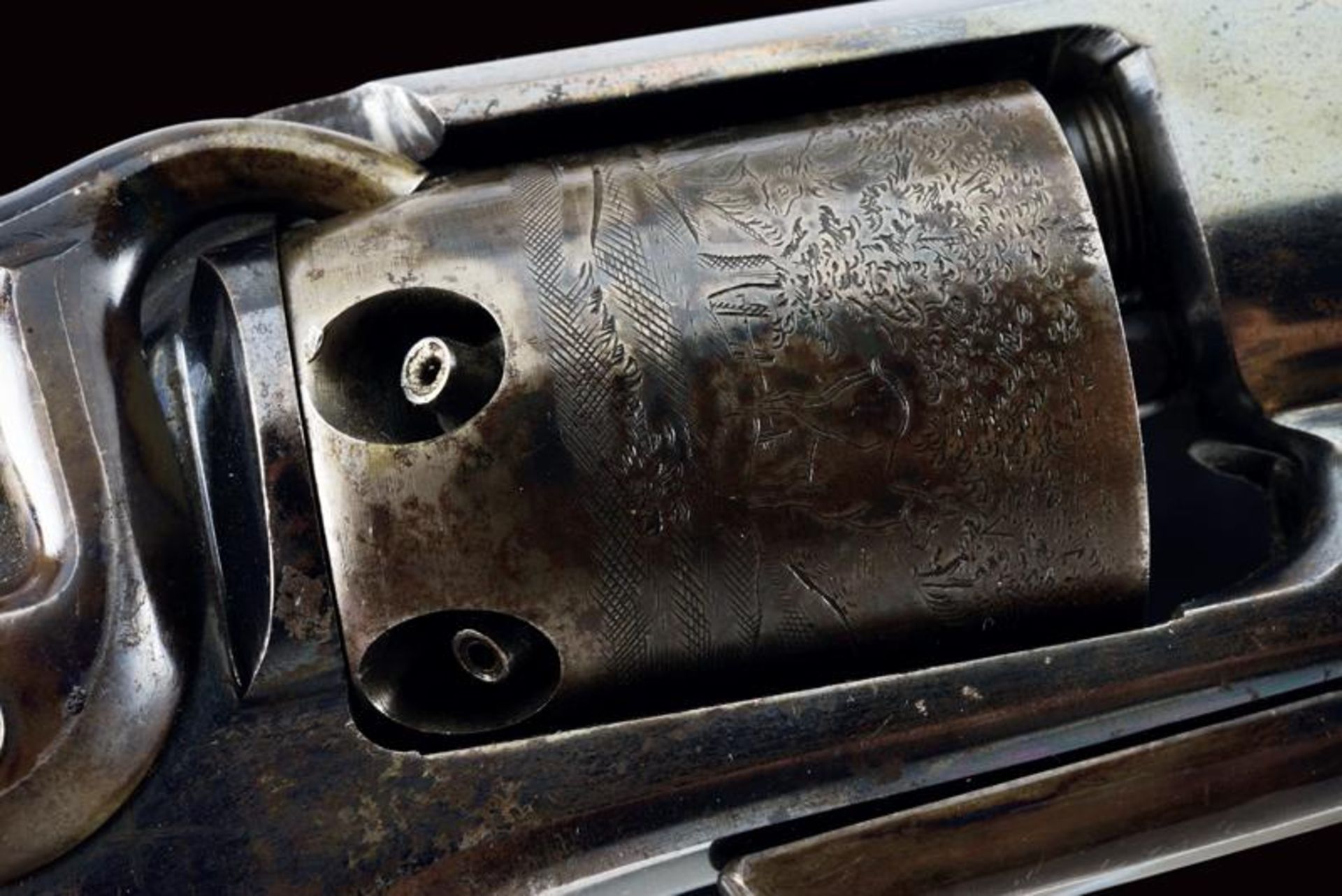 An interesting and rare cased Allen & Wheelock Sidehammer Navy Revolver with shoulder stock - Bild 2 aus 16