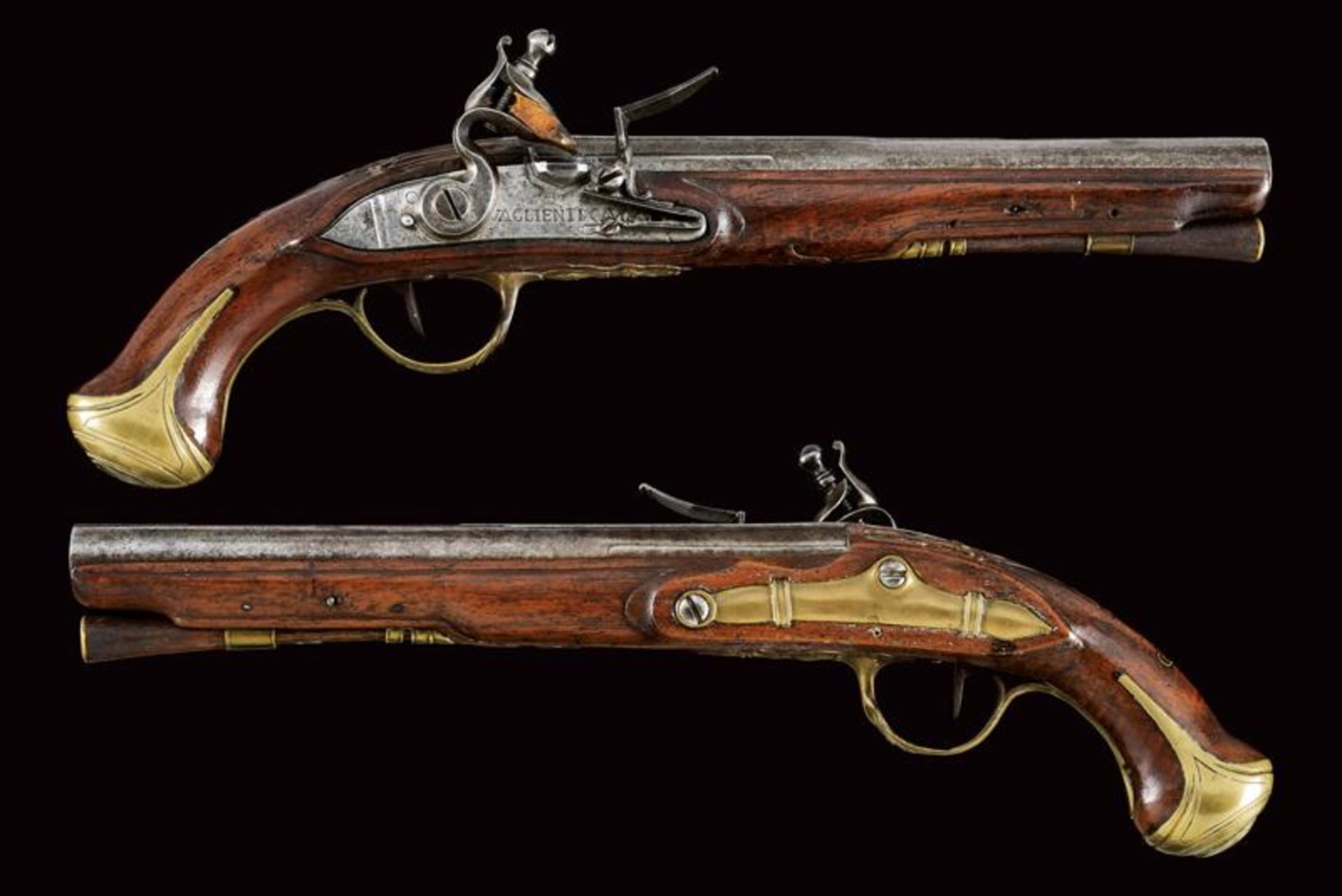 A pair of flintlock pistols by Vaglienti