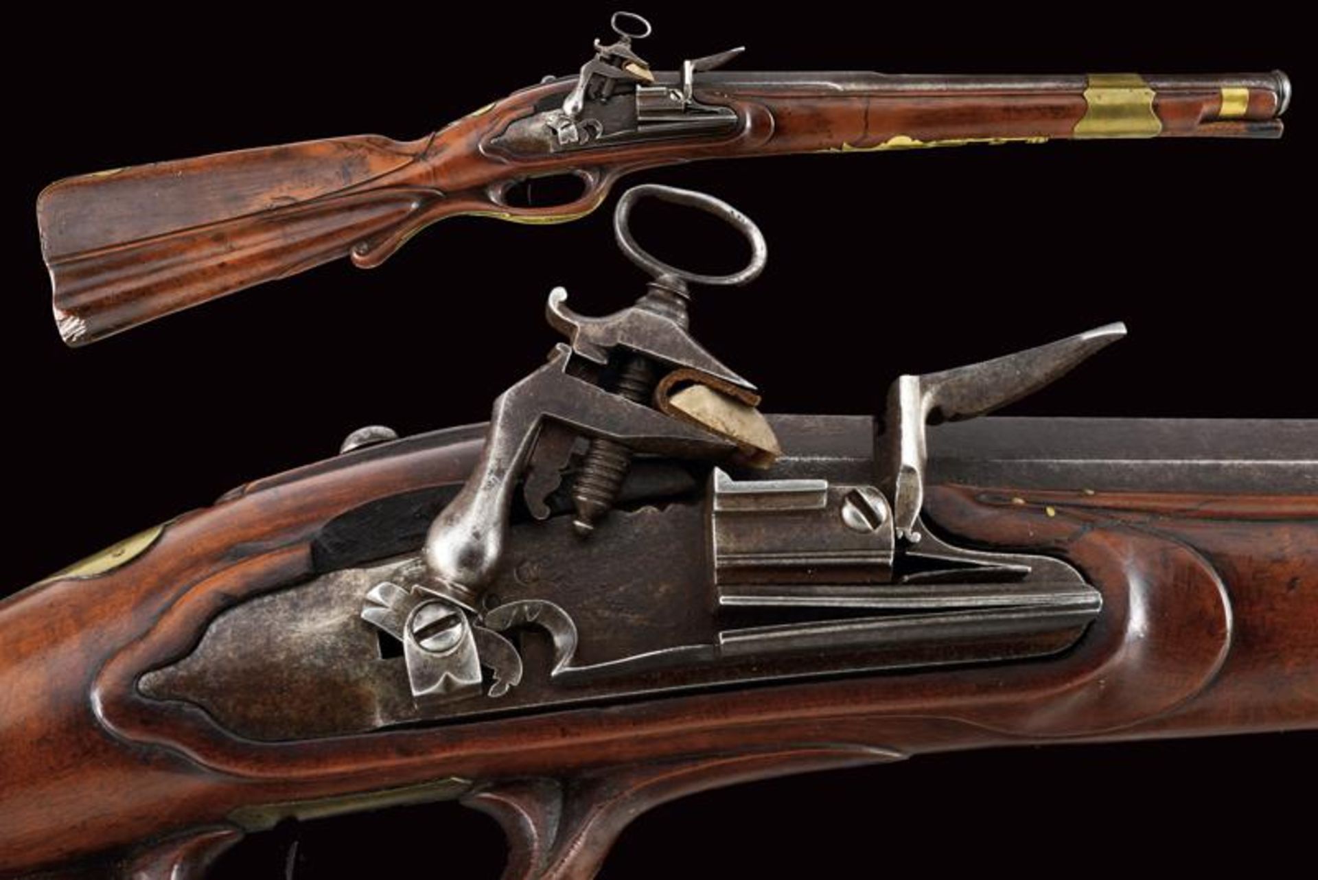 A postilion's roman-style flintlock smoothbore carbine