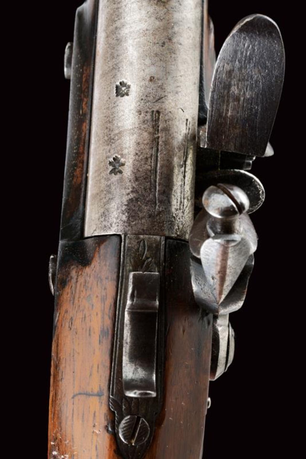 A flintlock pistol with snap bayonet - Bild 7 aus 7
