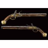 A pair of flintlock pistols by F. Bianco