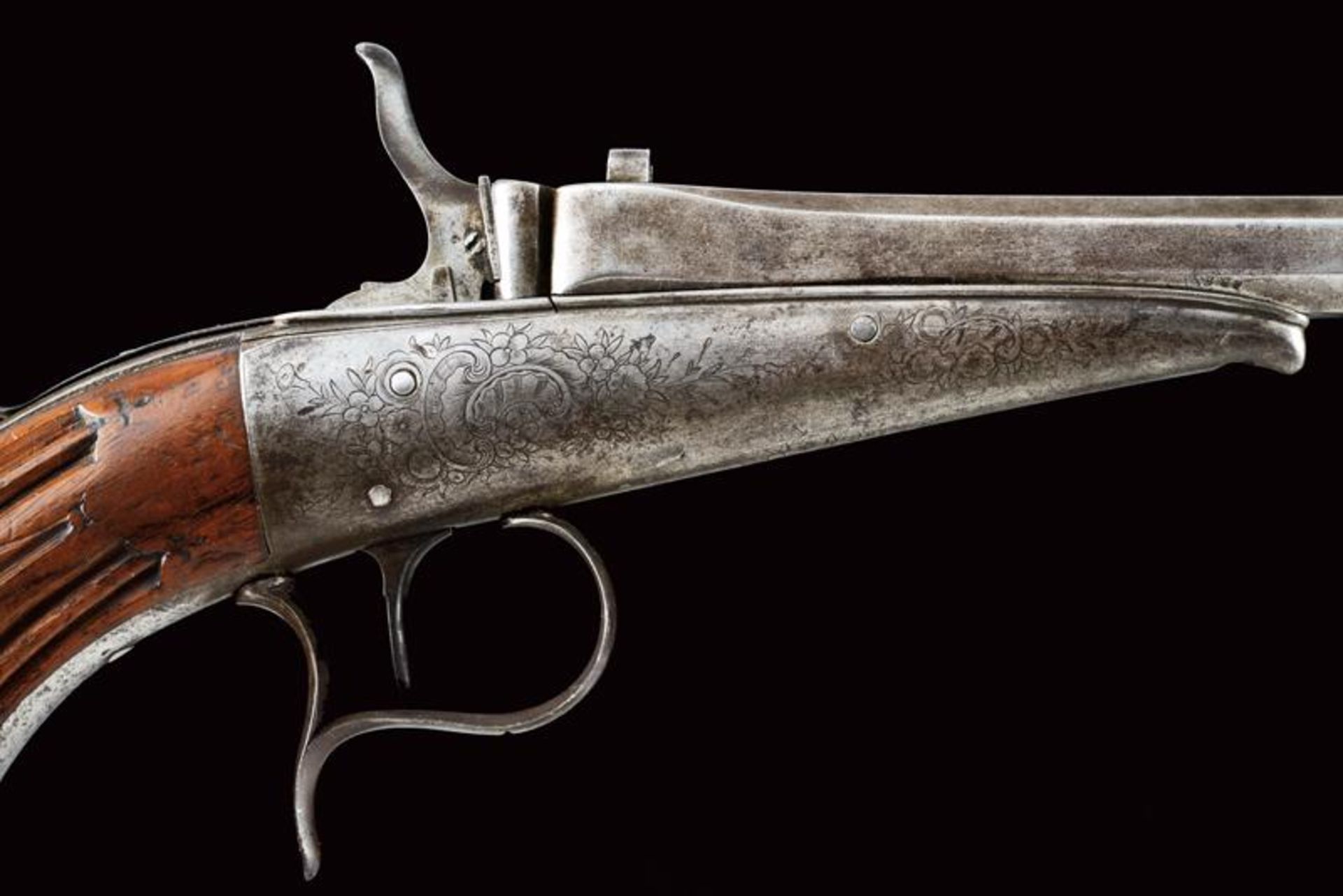 A gravity Collette-type pistol marked Herman - Bild 4 aus 8