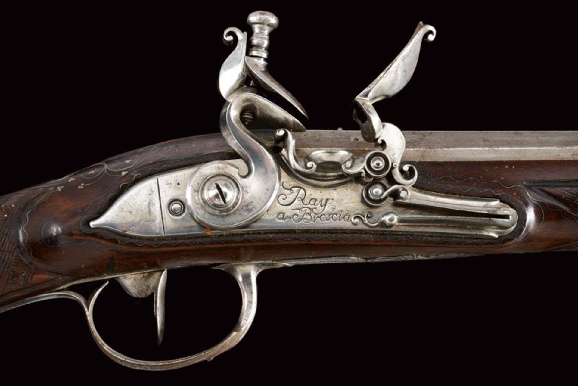 A fine flintlock gun by Ray of royal property - Image 9 of 11