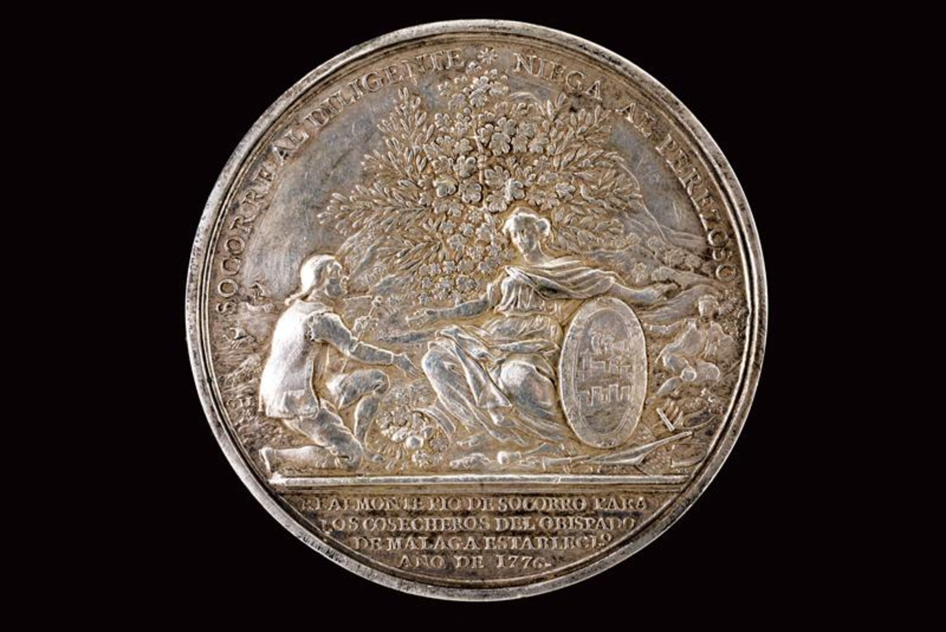 A silver Carlos III medal - Image 3 of 3