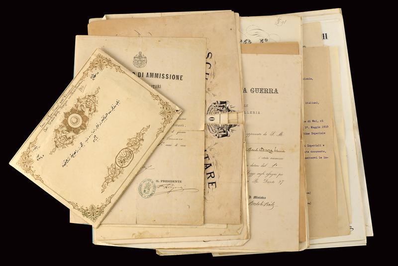 A lot of documents of Baron Edoardo Denza