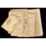 A lot of documents of Baron Edoardo Denza