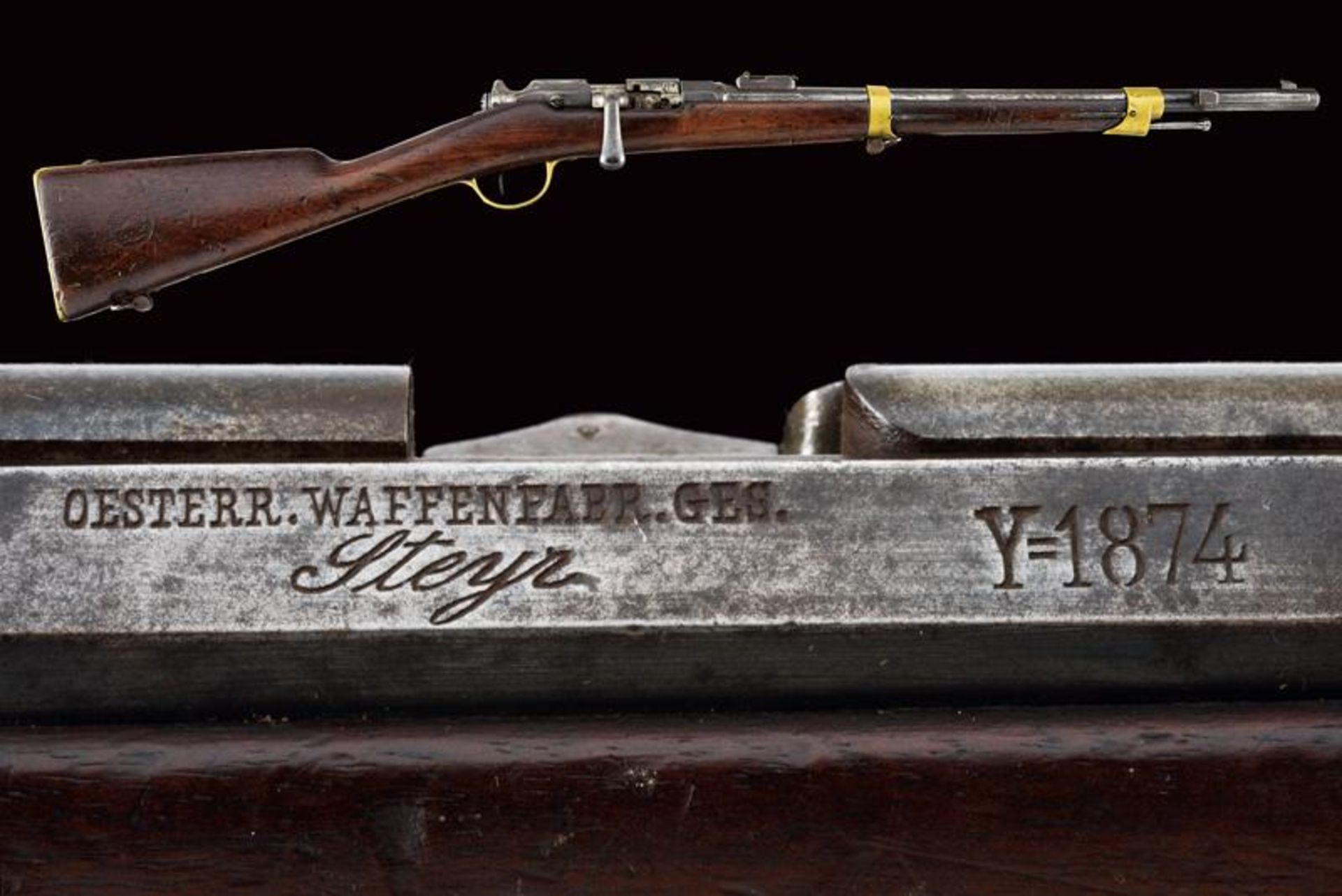 A rare Gras Y1874 carbine of Steyr production, Greek contract