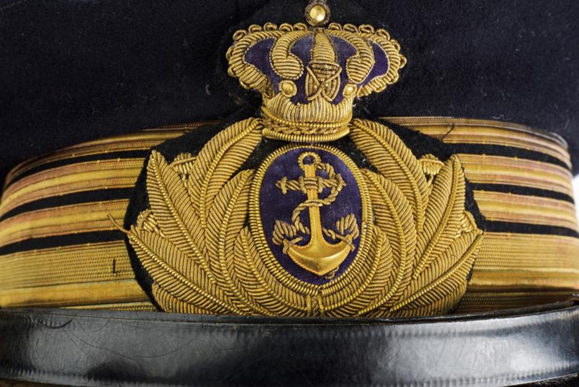 A Ship-of-the-line Captain's cap of rear admiral Camillo Candiani (1841-1919) - Image 2 of 5
