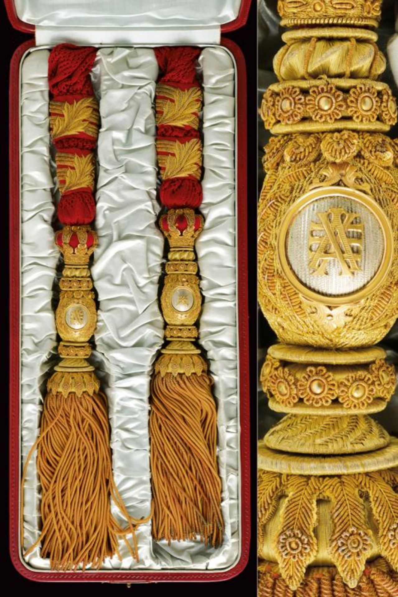 A general's sash from the property of Agustin Luque y Coca