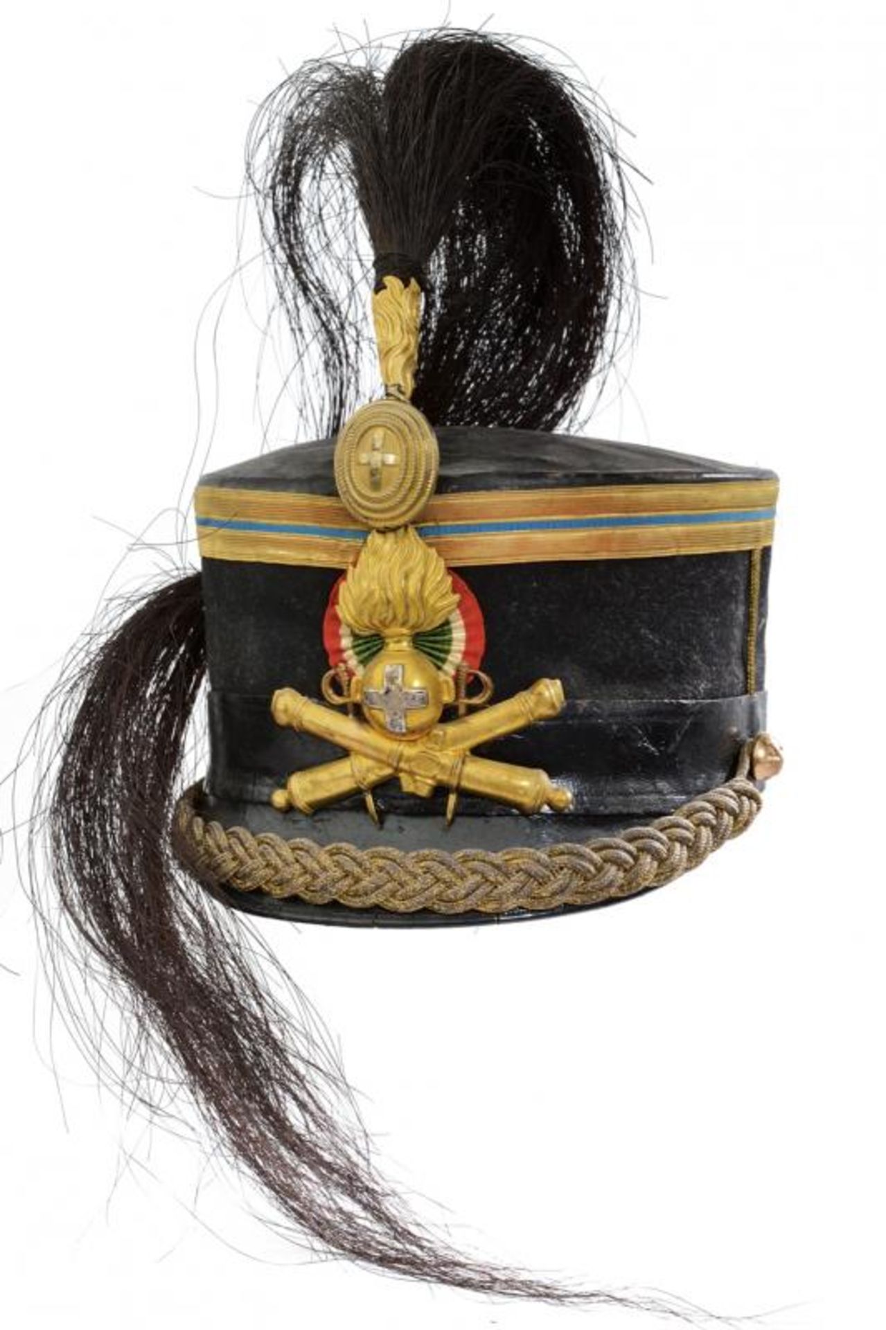 A mounted artillery officer's kepi