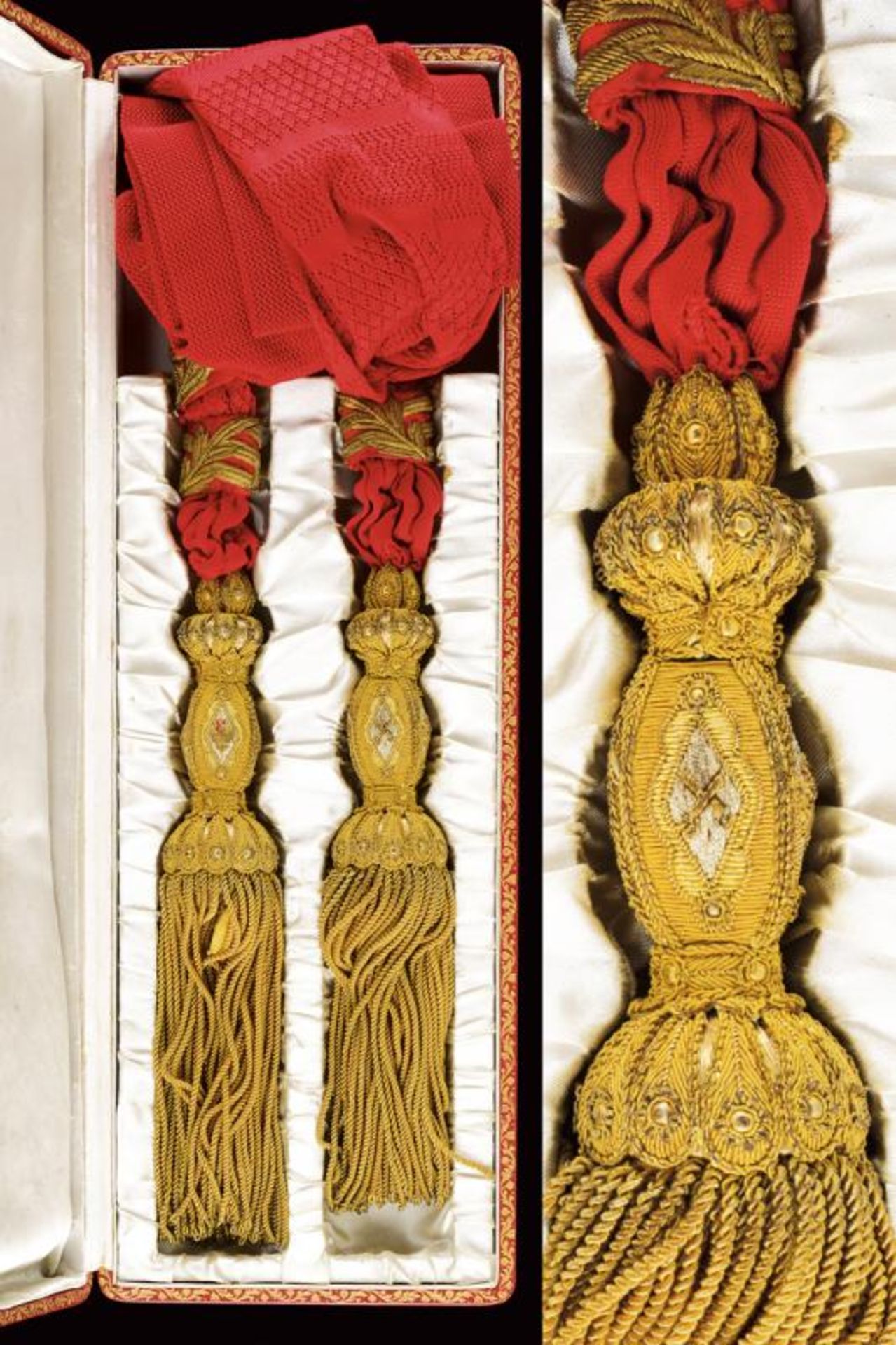 A cased general's sash