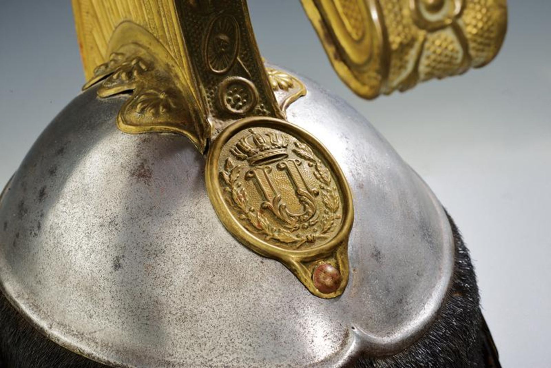 A cavalry trooper's helmet, epoch king Umberto I of Italy - Bild 2 aus 5