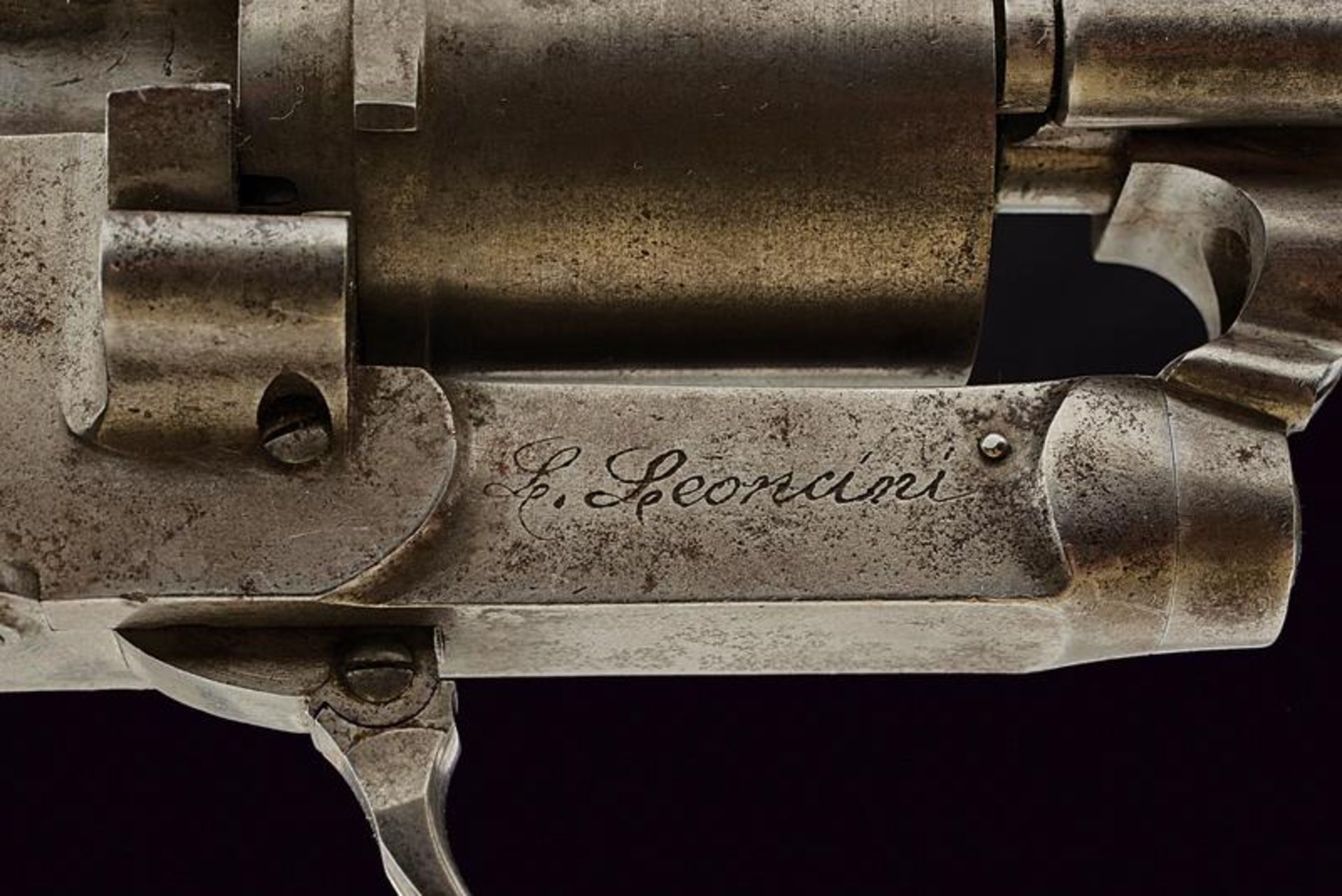 A pin-fire revolver with rare signature of Leoncini - Image 4 of 5