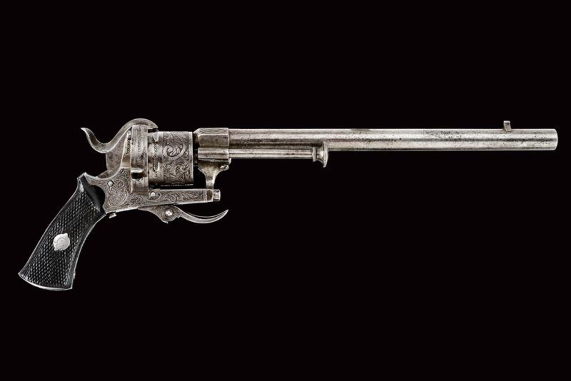 A fine pin-fire revolver with long barrel - Bild 5 aus 5