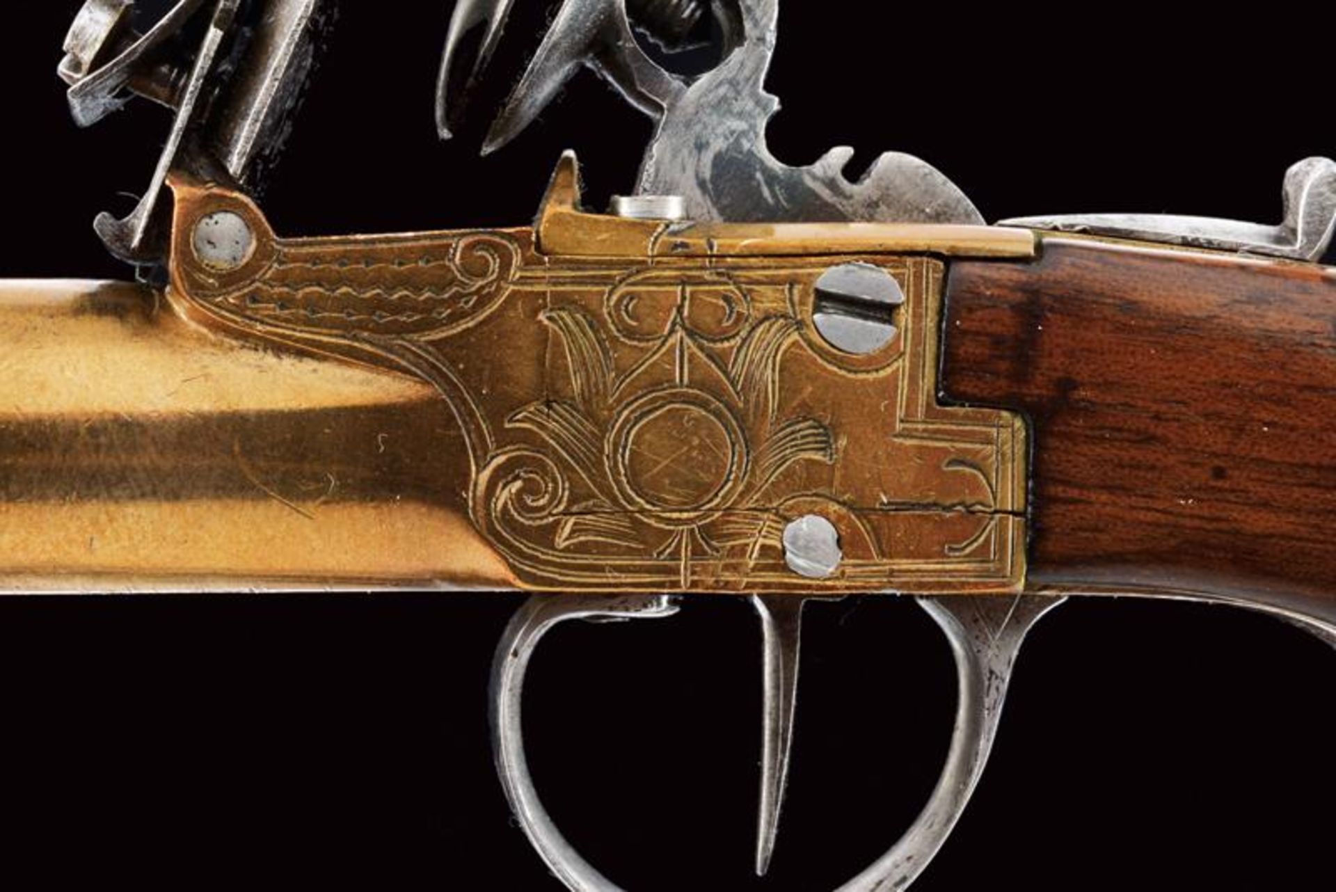 A navy flintlock blunderbuss pocket pistol - Bild 3 aus 4