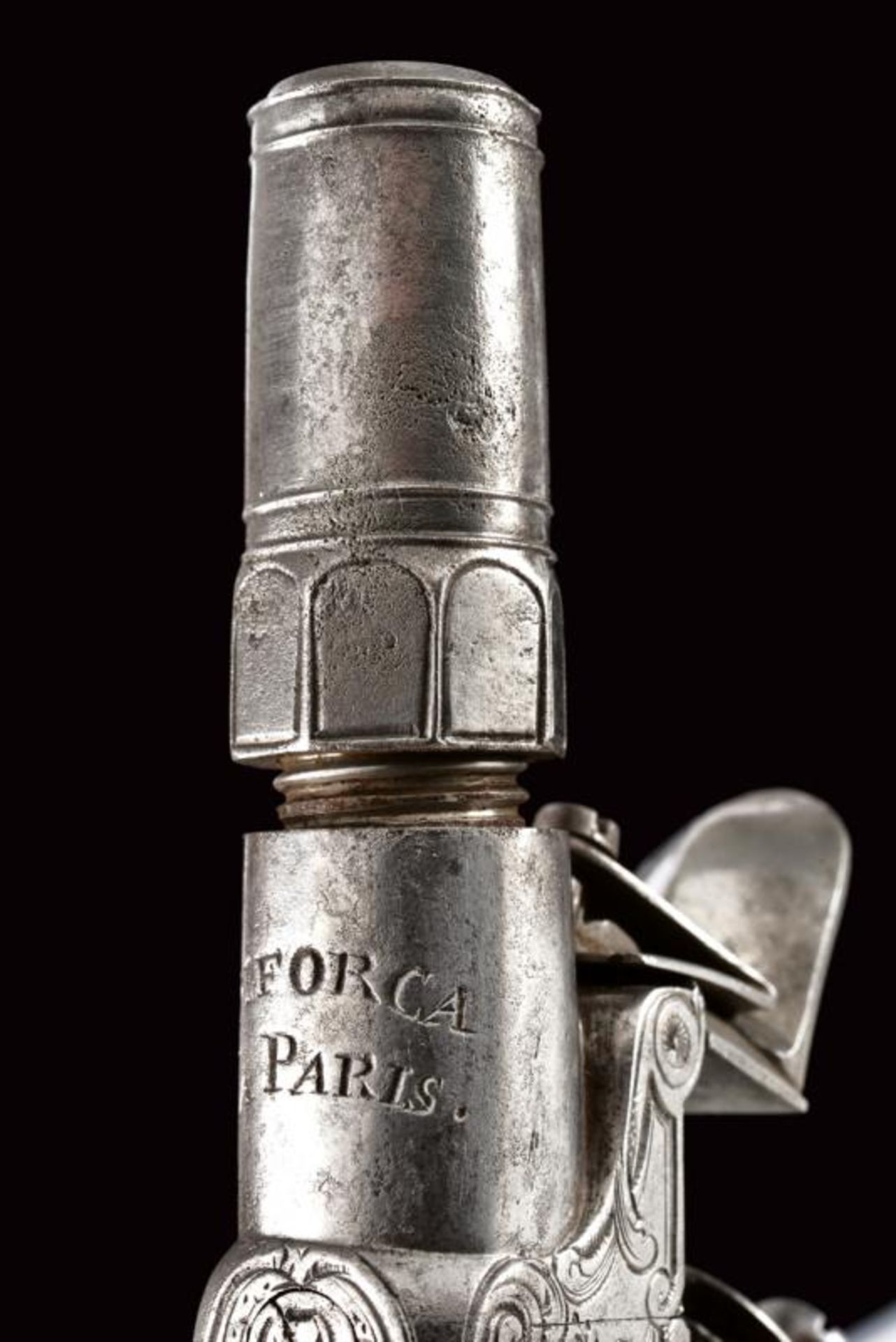 A pair of flintlock pocket pistols by Piforca - Bild 5 aus 6