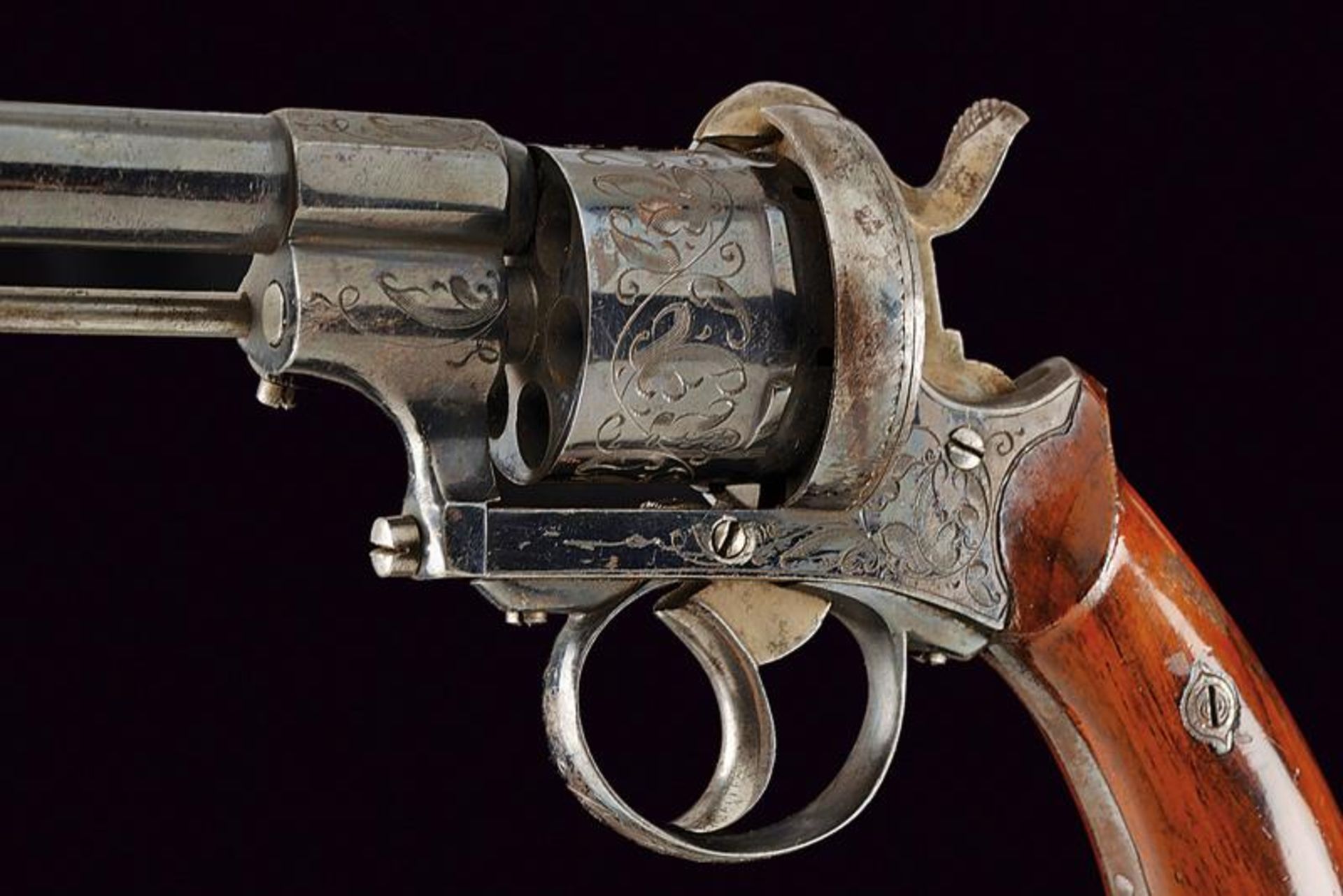 A pin-fire revolver - Image 2 of 4