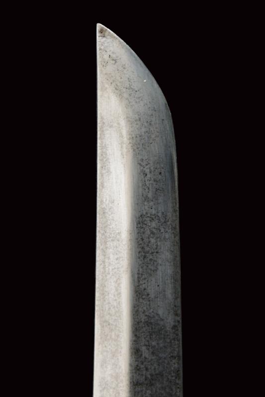 A gunto (military katana) with interesting blade, mei: Kunimori kinsaku - Image 8 of 9