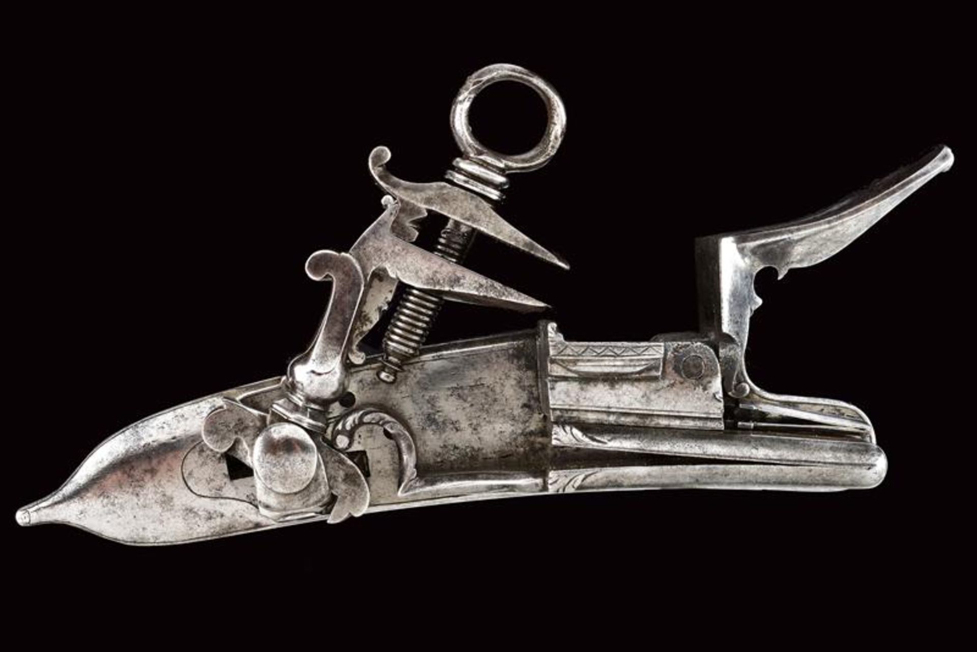 A Roman-style flintlock signed 'Guardiani'