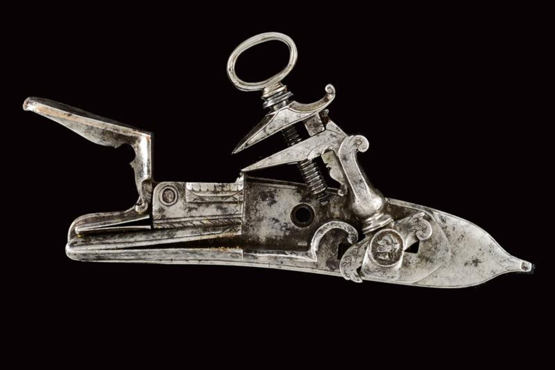 A left side roman style flintlock by Guardiani