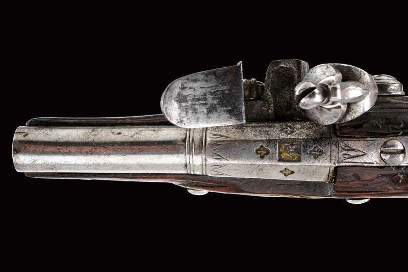 A flintlock traveling pistol by Sollani - Image 7 of 8