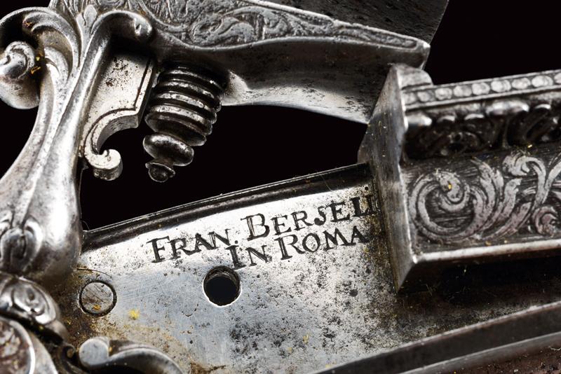 A fine roman style flintlock by Francesco Berselli - Image 3 of 7