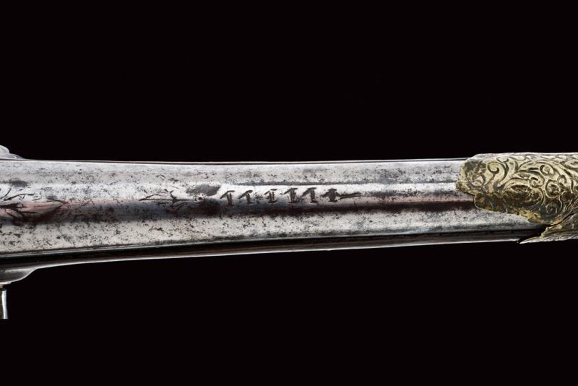 An iron-and silver-mounted flintlock pistol - Bild 3 aus 11