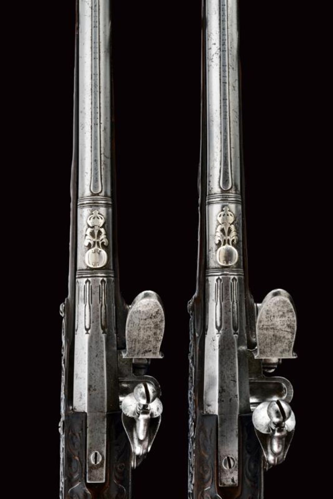 A pair of flintlock pistols by Starbus - Image 7 of 10