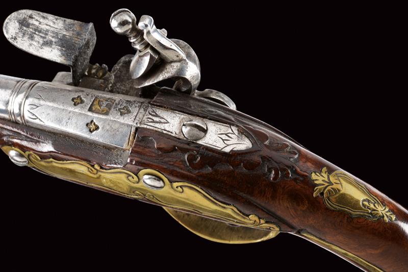 A flintlock traveling pistol by Sollani - Image 6 of 8