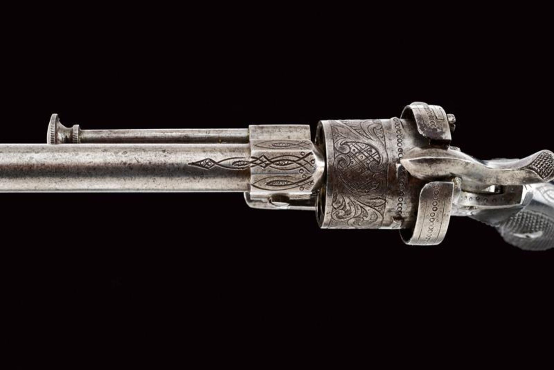 A fine pin-fire revolver with long barrel - Bild 4 aus 5