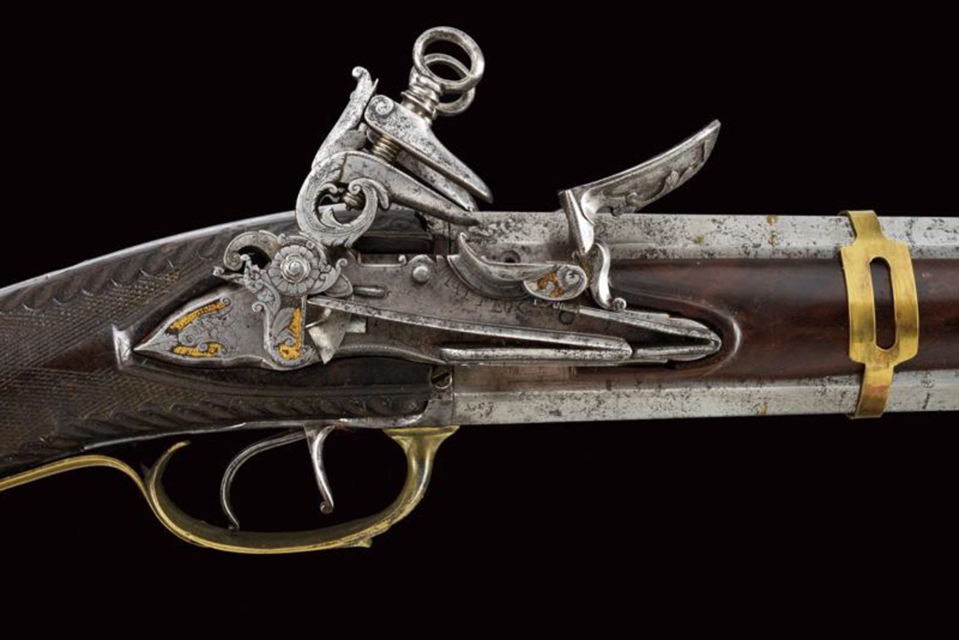 A rare and interesting over and under barreled miquelet lock gun by Matteo Car - Bild 11 aus 13