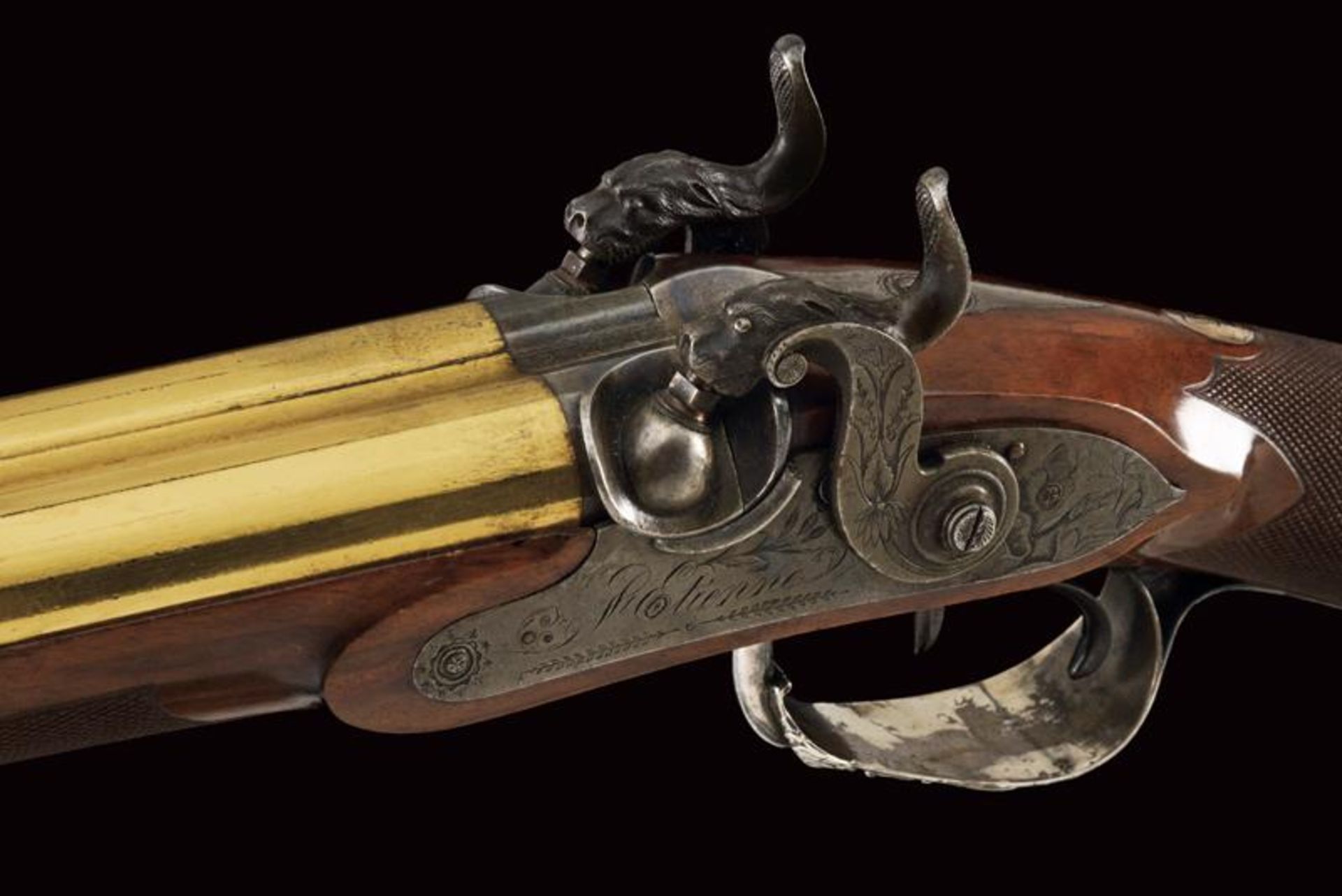 A beautiful cased silver mounted double-barrelled gun by Lamotte-Jalabert - Bild 20 aus 27